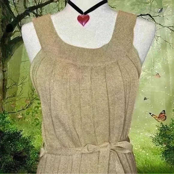 Y2K Charlotte Russe Glitter Gold Cami - Picture 2 of 7